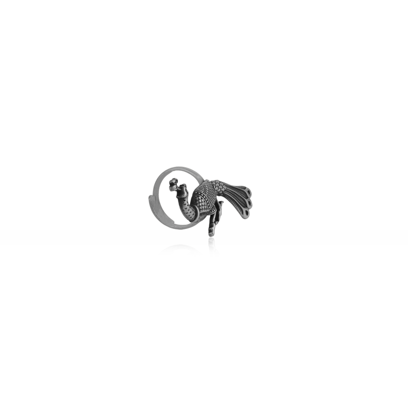 925 Silver Duo Peacock Ring product image – classic sterling silver jewellery with polished finish.