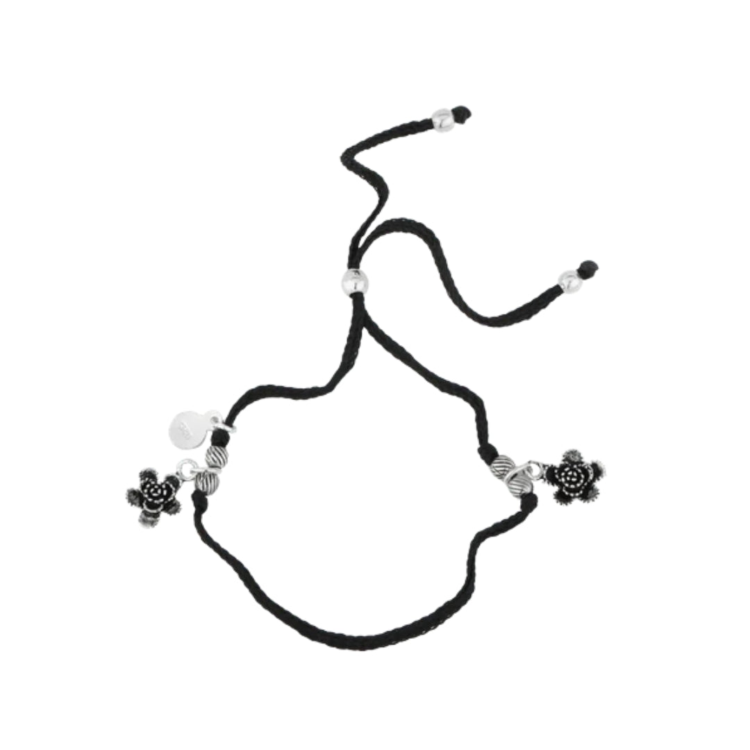 925 Silver Flower Charm Anklet – Elegant festive jewelry for Diwali, Navratri, and gifting