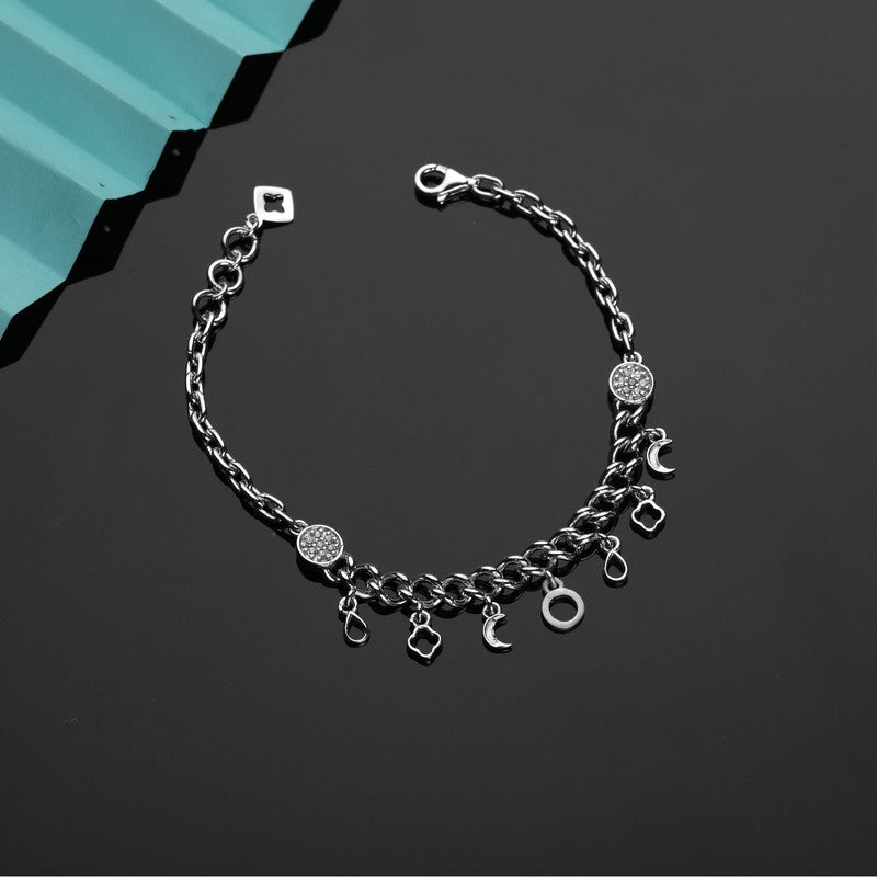 Stylish 925 Silver Galaxy Bracelet – Ideal silver gift for Diwali, Karva Chauth & festive occasions.