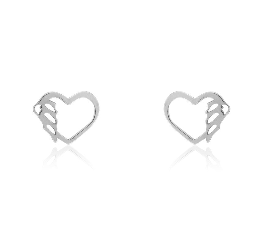 925 Silver Heart Earrings for women – an elegant festive jewellery gift for Diwali, Karwa Chauth, and weddings.