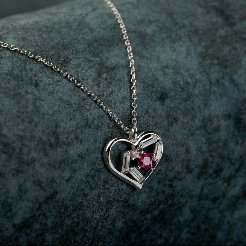Pure 925 Silver Heart Pendant perfect for Raksha Bandhan, Diwali, and festive gifting