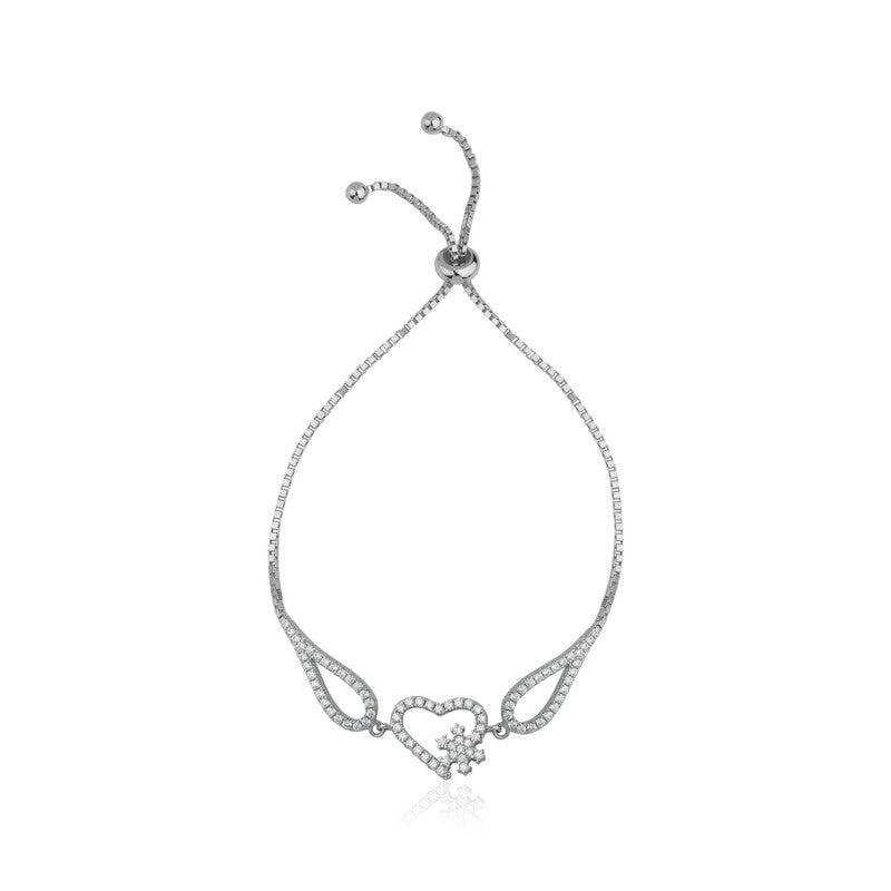 925 Silver Love Bracelet – Elegant festive jewelry for Diwali, Navratri, and gifting