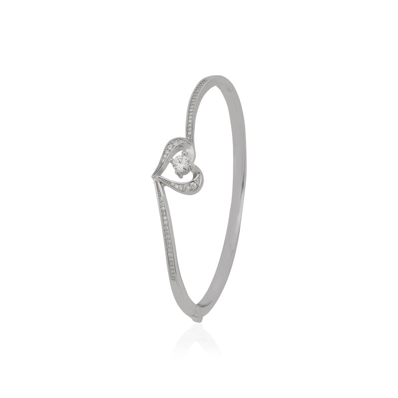 925 Silver Lovely Heart Bracelet – Elegant Sterling Silver Jewelry for Rakhi, Diwali & Festive Gifting