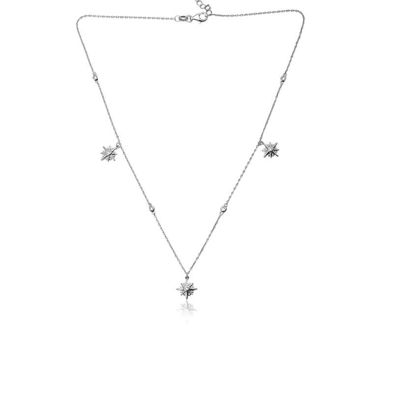 Prop image of 925 Silver Sparkling Stargazer Necklace – classic sterling silver jewellery with polished finish.