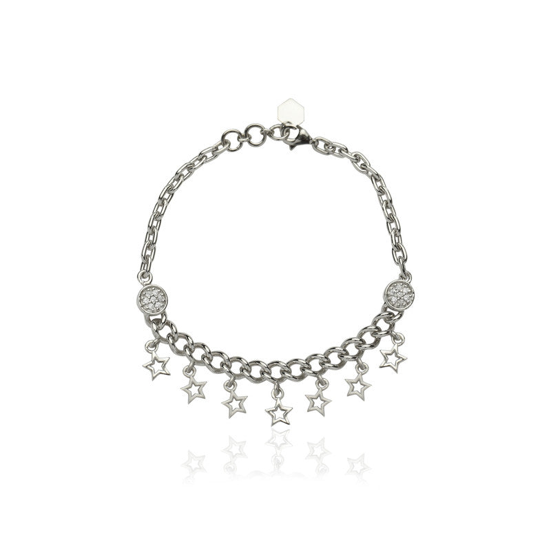 925 Silver Starry Night Bracelet – Elegant festive silver jewelry gift for Diwali & Rakhi celebrations.
