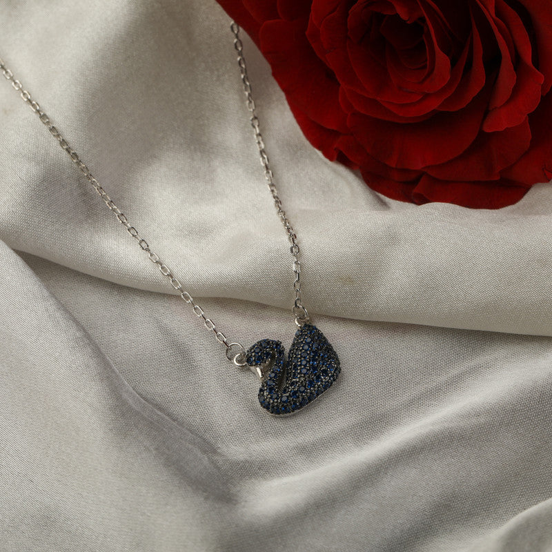 Pure 925 Silver Swan Pendant perfect for Raksha Bandhan, Diwali, and special occasions