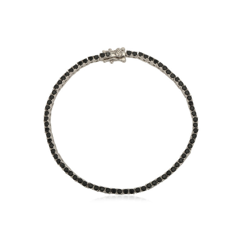 925 Silver Tennis Bracelet – Classic festive silver jewelry gift for Diwali and Rakhi.
