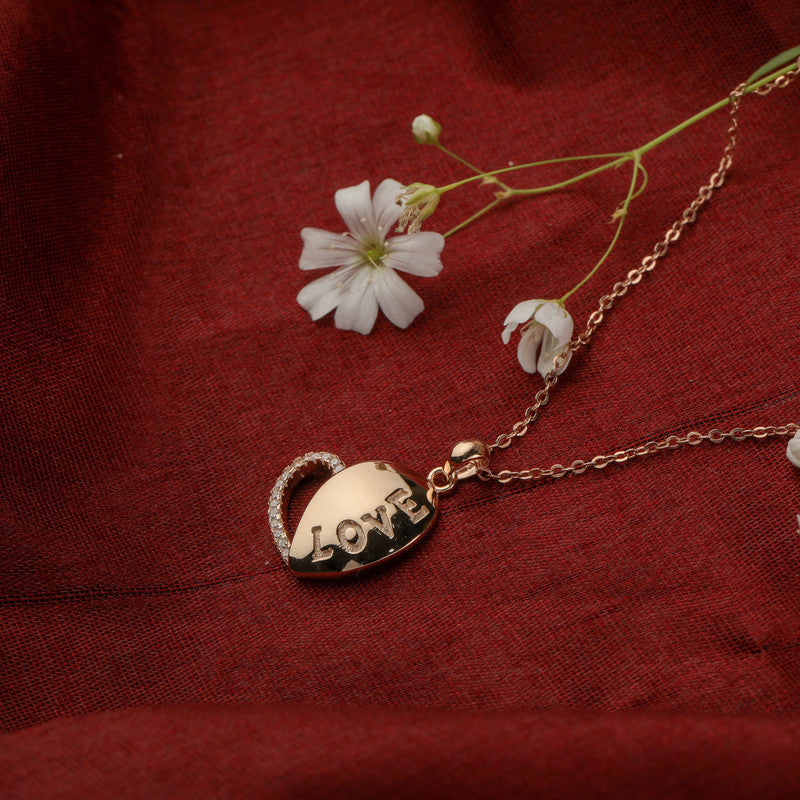 Prop of 925 Silver Tiny Heart Necklace – sparkling festive silver heart jewelry