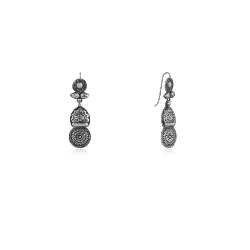 925 Silver Tribal Earrings product image – classic sterling silver jewellery with polished finish.