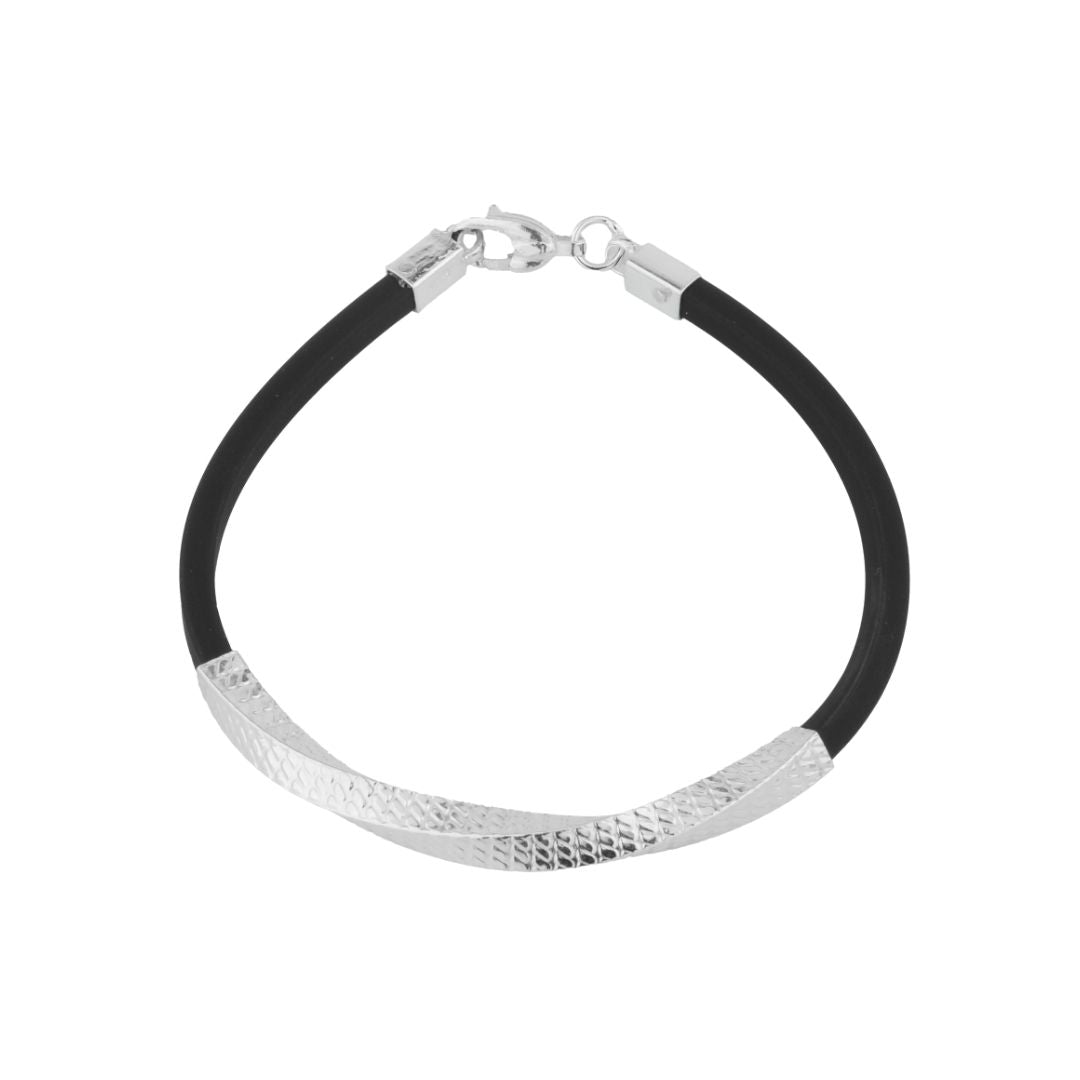 Festive look with 925 Silver Twisted Black Bead Bracelet – the perfect accessory for Rakhi & Diwali celebrations