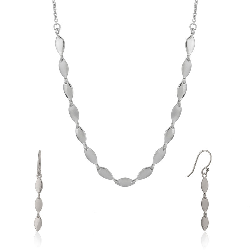 925 Silver Twisted Rope Chain Necklace shown with double-layered styling on white background