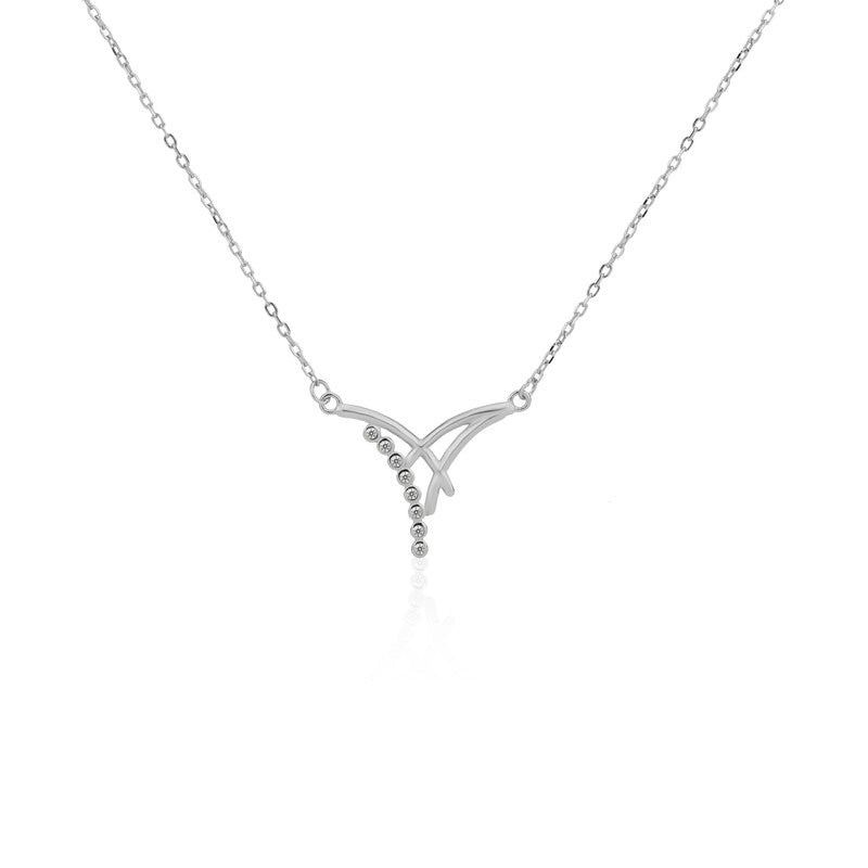 Elegant 925 Silver V-Shape Pendant – modern festive silver jewelry for Diwali, Rakhi, and special celebrations.