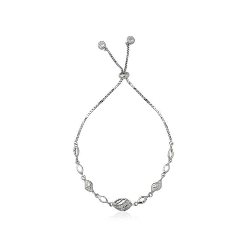 925 Silver Willow Bracelet – Elegant festive silver jewelry gift for Diwali & Rakhi celebrations
