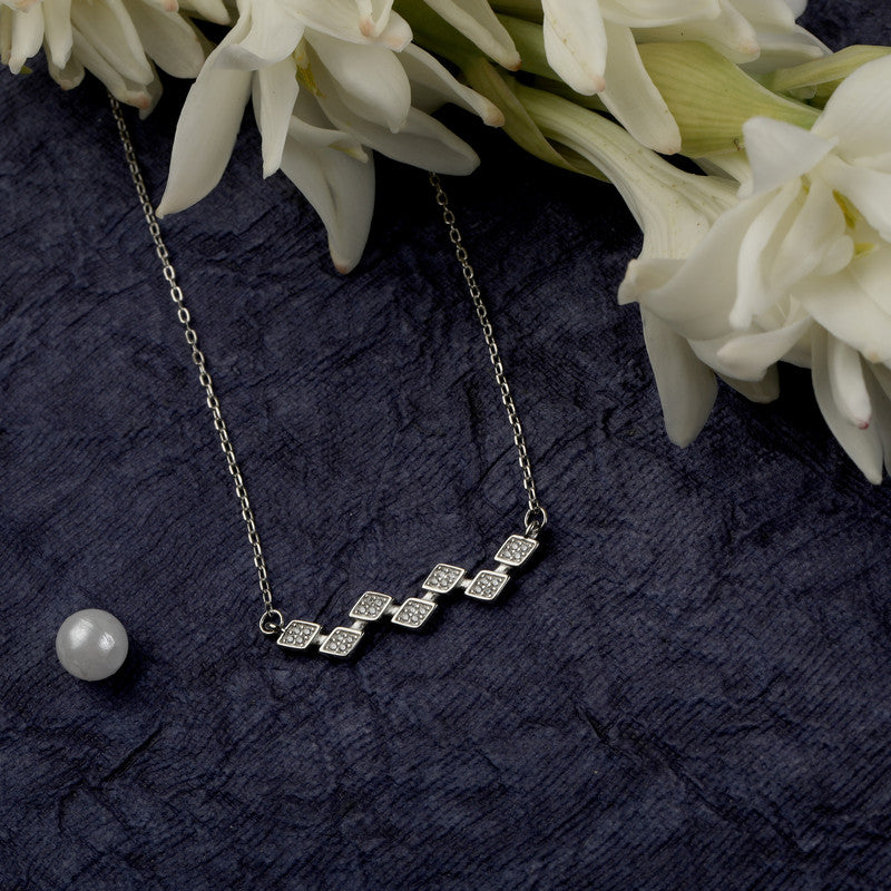 925 Silver Zig Zag Pendant displayed in a festive flatlay – stylish silver jewelry gift for loved ones
