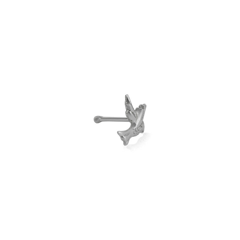 925 Sterling Silver Bird Nose Pin displayed on plain white background