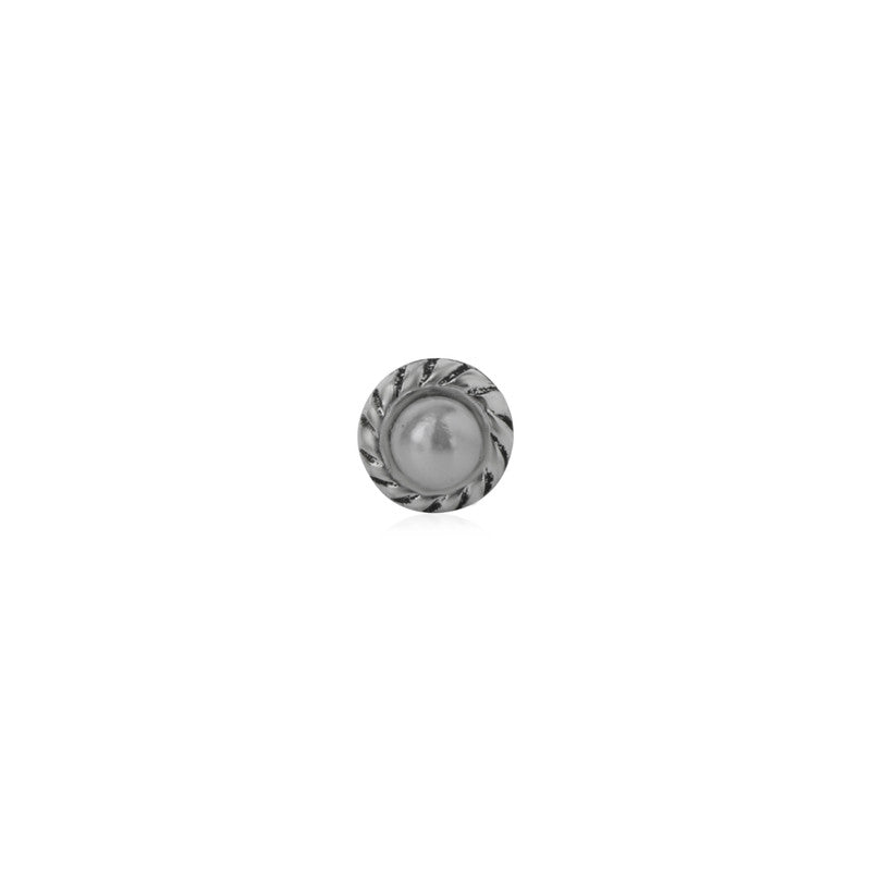 925 Sterling Silver Dimcy Nose Pin shown with detailed design on white background