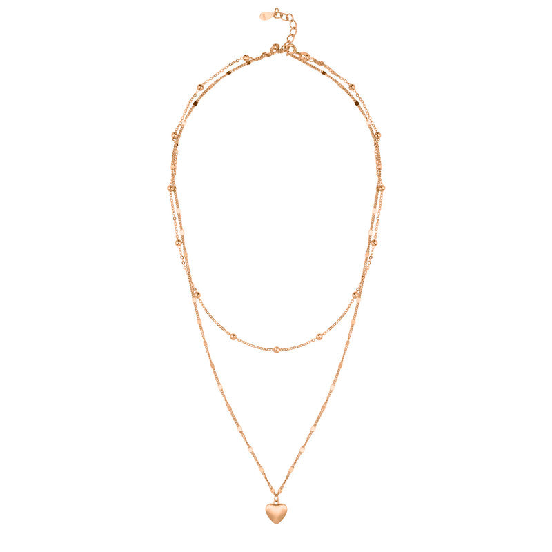 Elegant 925 silver layered heart necklace, a romantic festive jewellery piece perfect for gifting.