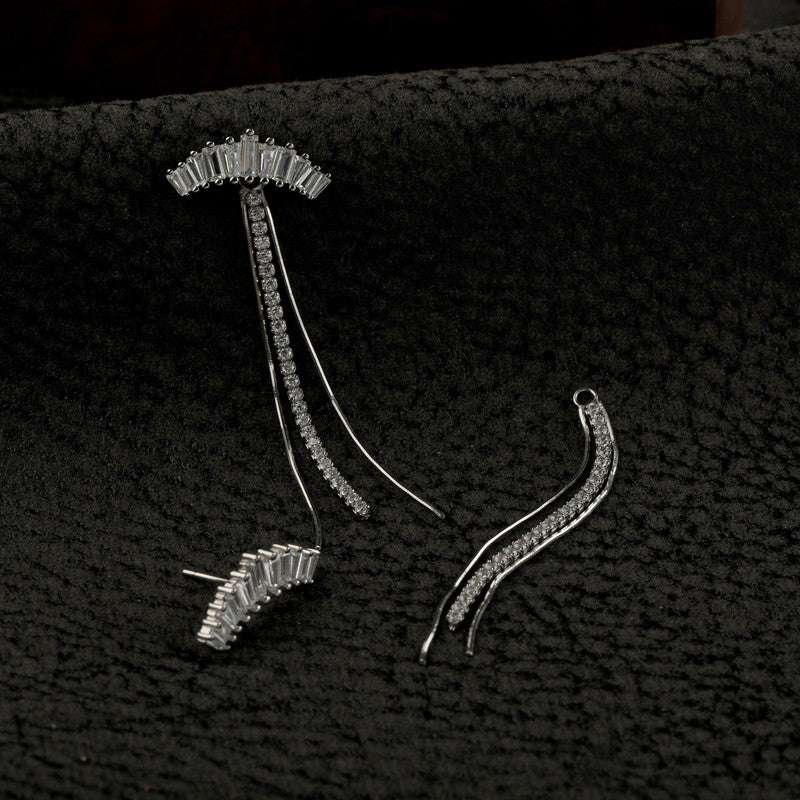 925 sterling silver long tassel earrings – stylish festive gift for Christmas, New Year, and wedding season.