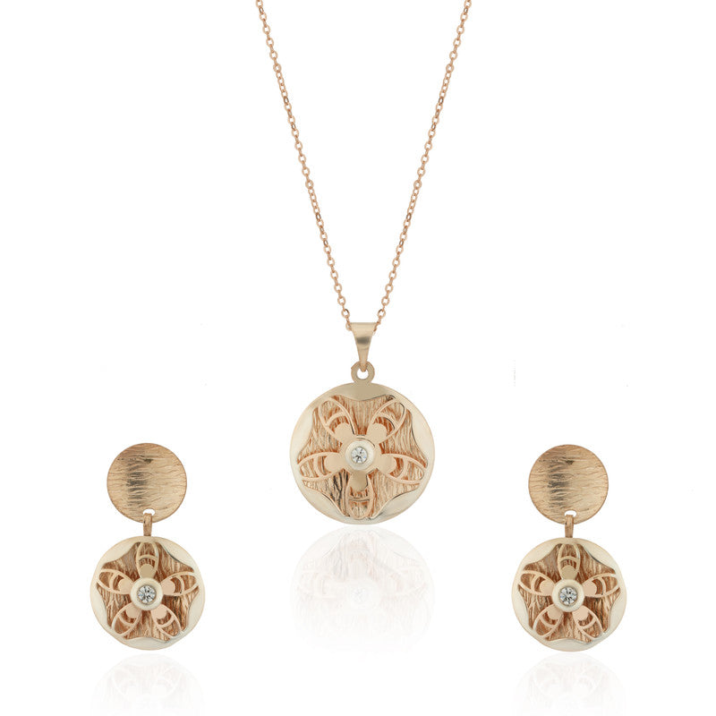 925 silver queen flower pendant with floral design, graceful Diwali jewellery gift for women.