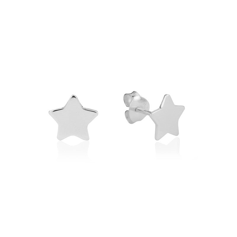 Pure 925 silver star earrings – minimalist festive jewellery for women, ideal for Diwali, Navratri, and gifting.
