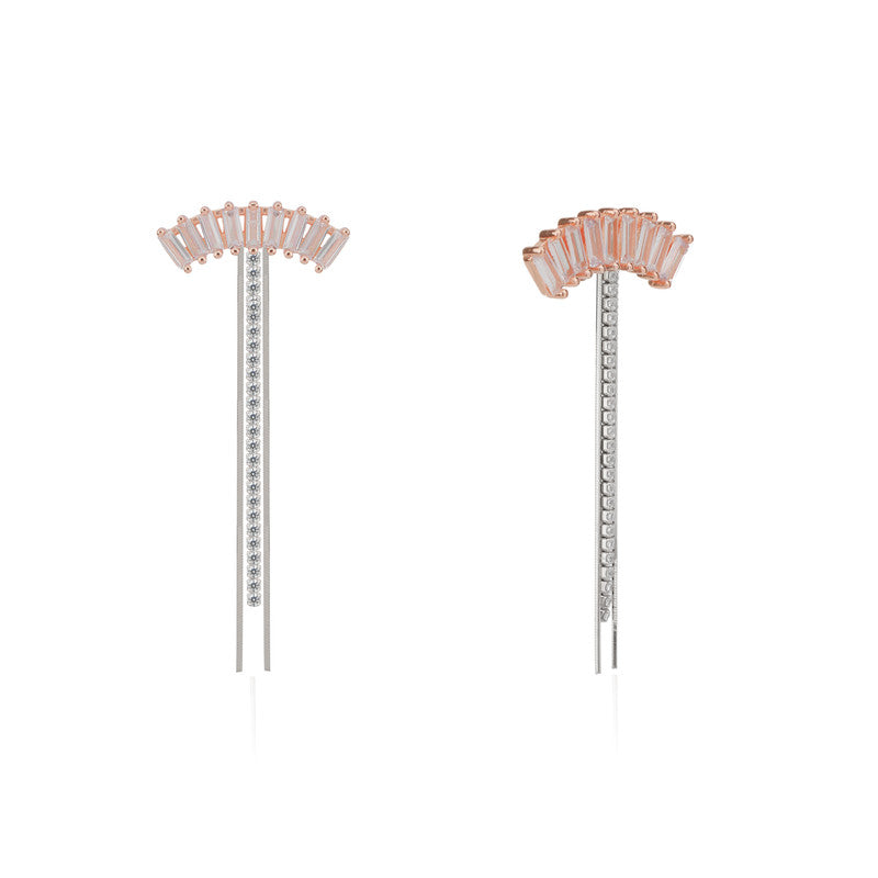 Pure 925 silver tassel drop earrings – statement festive jewellery for women, ideal for Diwali, Navratri, and gifting.