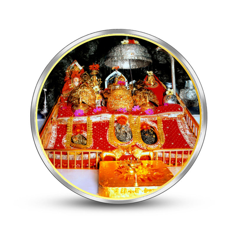 999 pure silver coin mata vaishno-devi-front, best for navratri special 