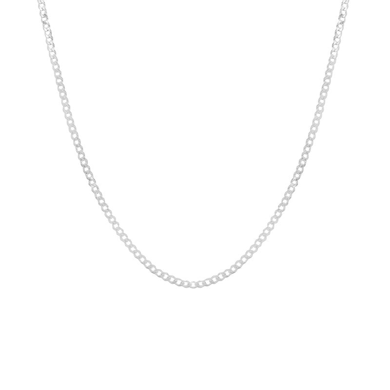 Silver Cuban Italian Chain
