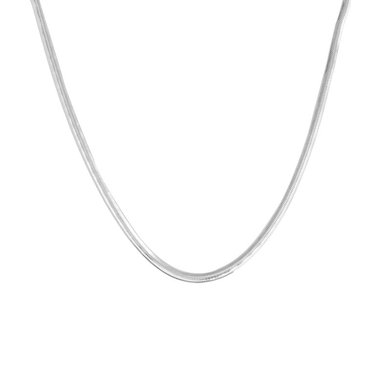 Silver Oval Snake Chain