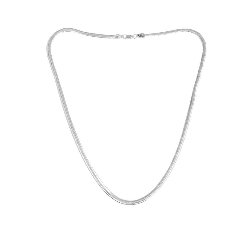 Silver Oval Snake Chain