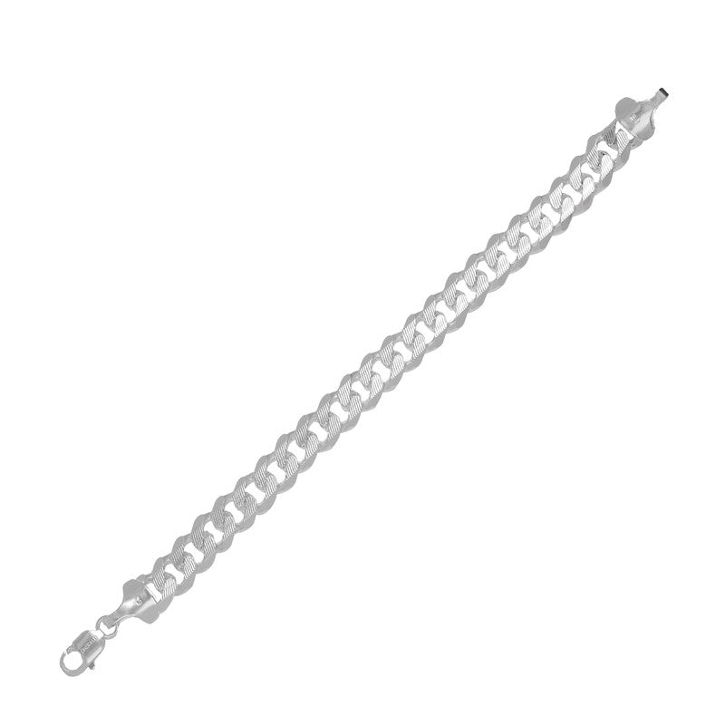Silver Designer Cuban Link Bracelet