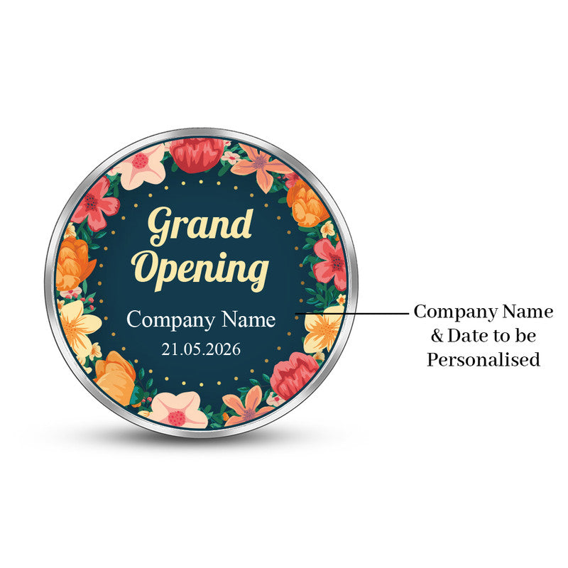 Back Design of New Office Opening Personalized 999 Pure Silver Round Coin