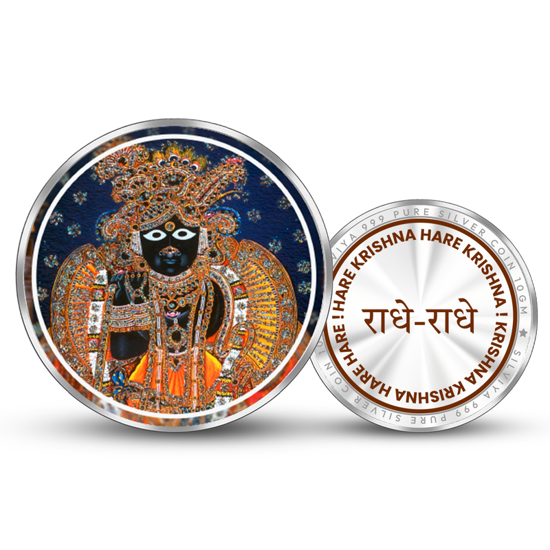 Bankey Bihari Ji 999 Pure Silver Coin Round Shape