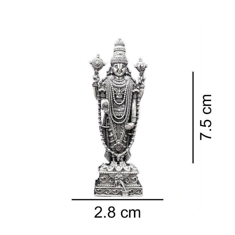 925 Silver Tirupati Balaji 3D Idol