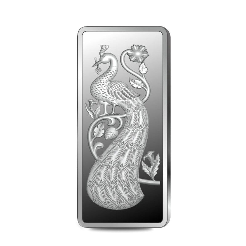 Peacock 999 Pure Silver Coin Bar Shape