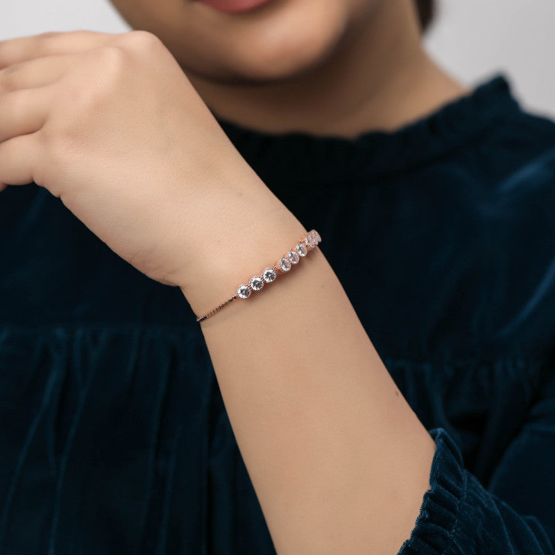 Festive Style with Bubble Chain Bracelet – Trendy Silver Jewellery for Navratri & Wedding Celebrations
