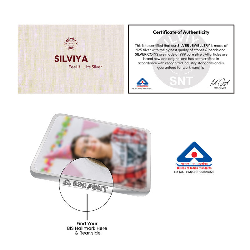 Personalized Promotion Corporate 999 Pure Silver Coin Square