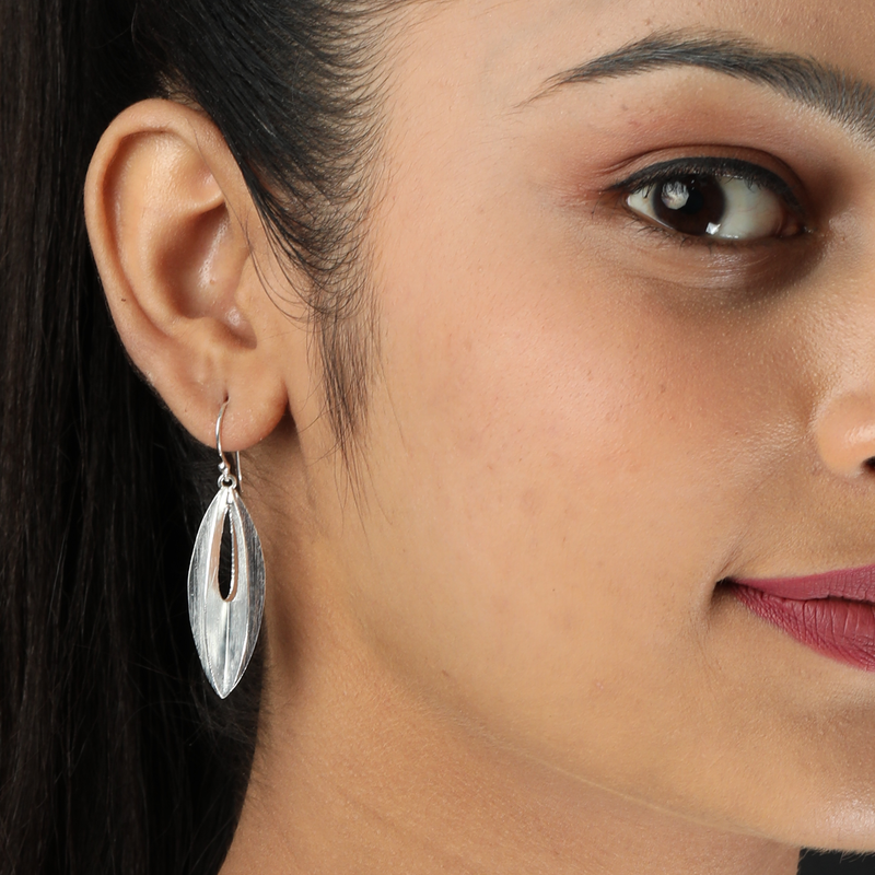 Model wearing 925 Silver Celestial Charms Earrings – graceful and lightweight sterling silver jewellery for women.