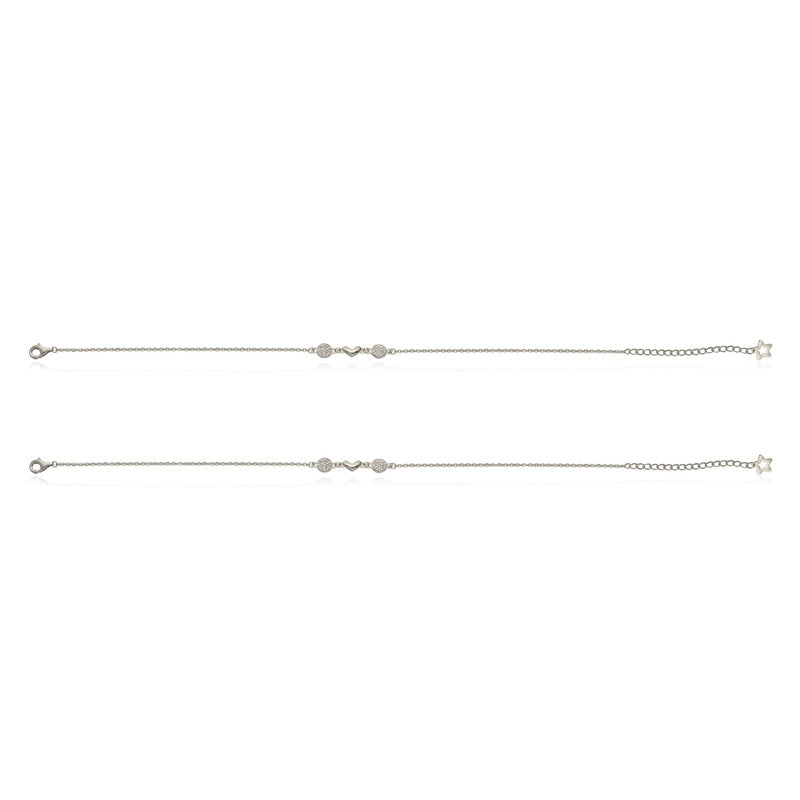 Simple Cinderella 925 Silver Anklet – Stylish accessory for Diwali & Navratri