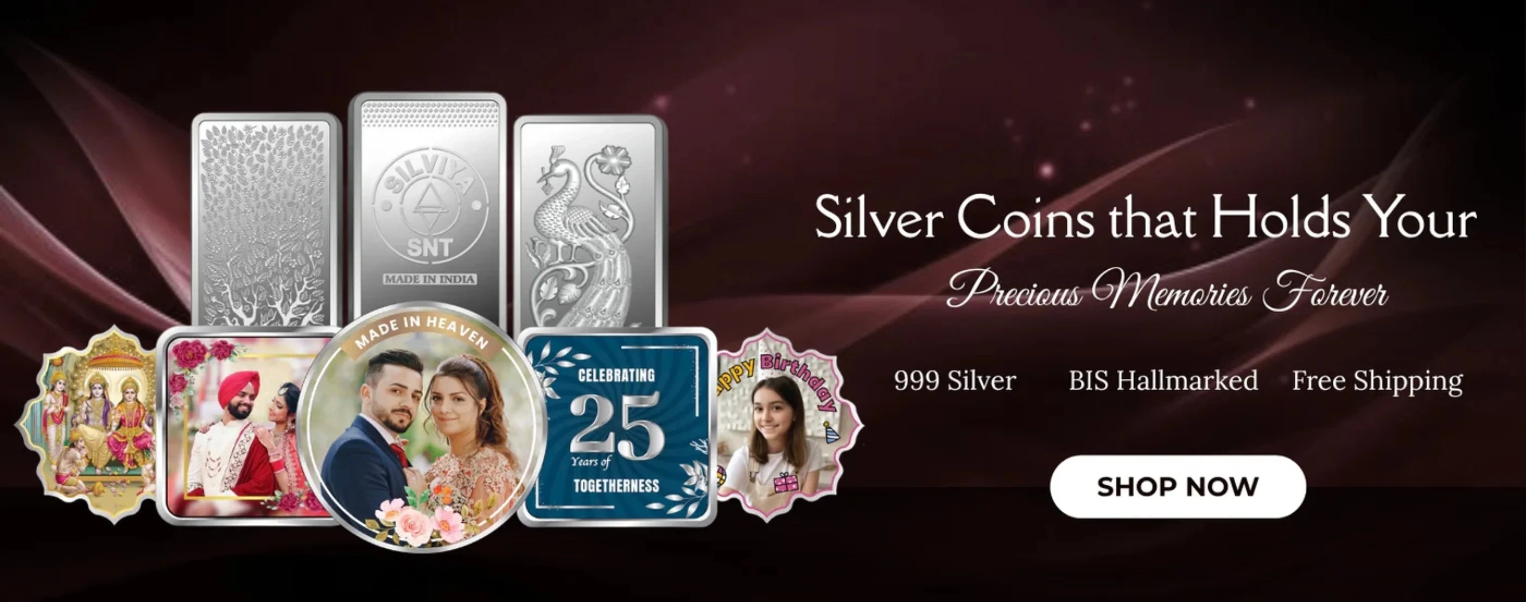 999 pure silver coins mobile website bannner 