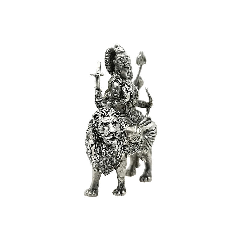 925 Silver Ambey Mata Ji 3D Idol