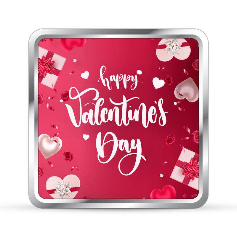 Valentine Day Special 999 Pure Silver Coin Square