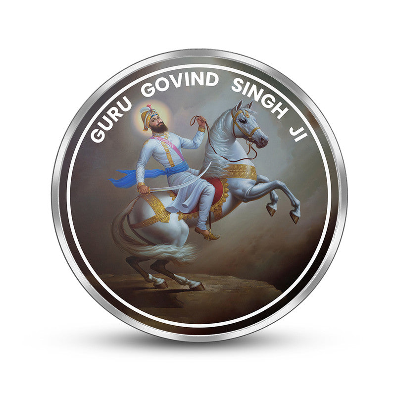 Gurugobind Singh Ji 999 Pure Silver Coin Round Shape