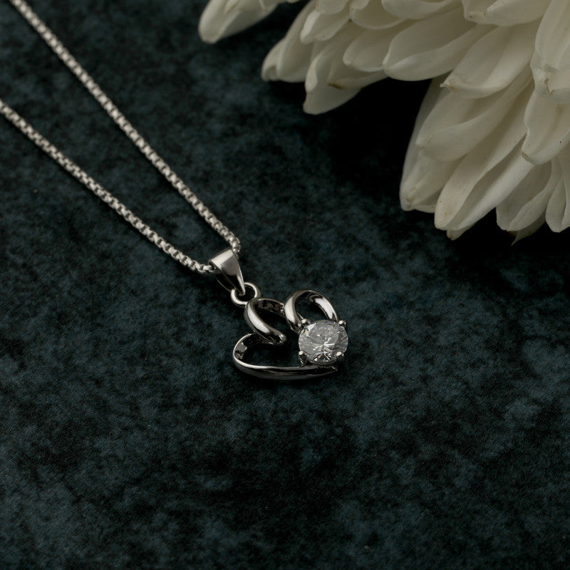 Pure 925 Silver Floral Pendant for Durga Puja, Diwali, and festive occasions