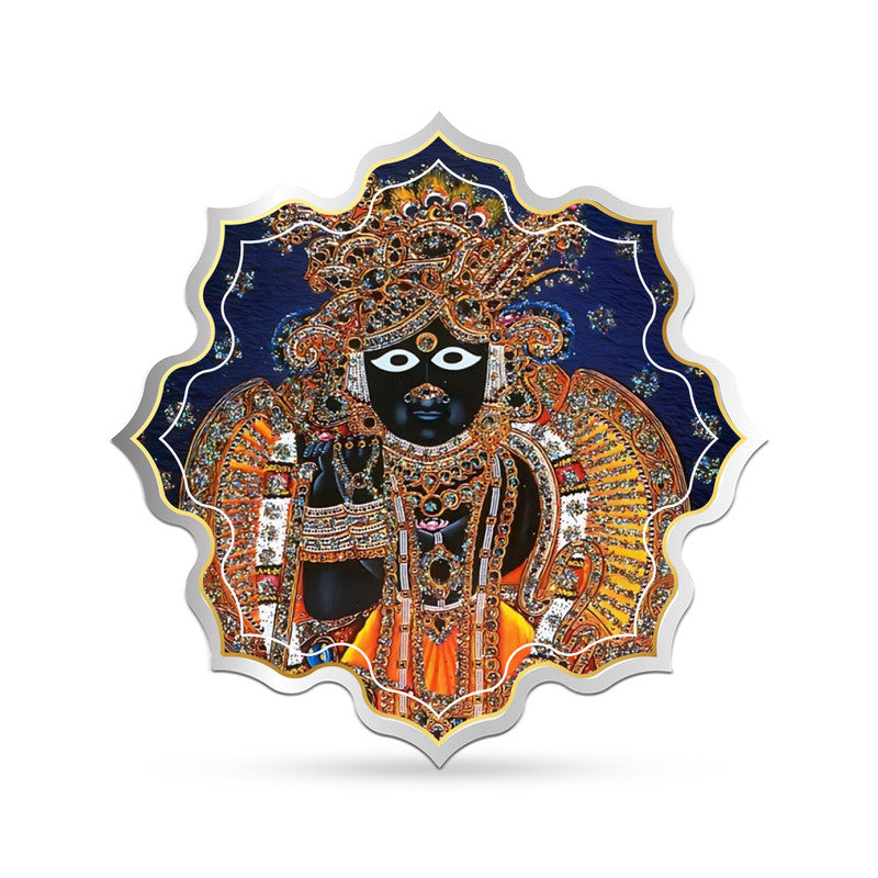 Bankey Bihari Ji 999 Pure Silver Coin Lotus Shape