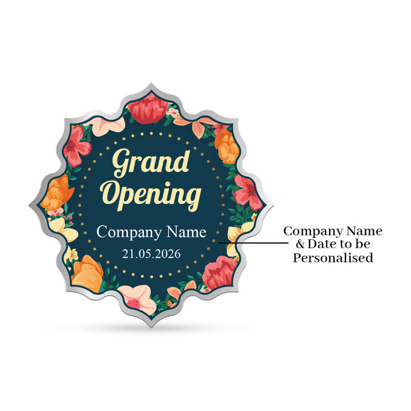 Front Design of New Office Opening Personalized 999 Pure Silver Lotus Coin