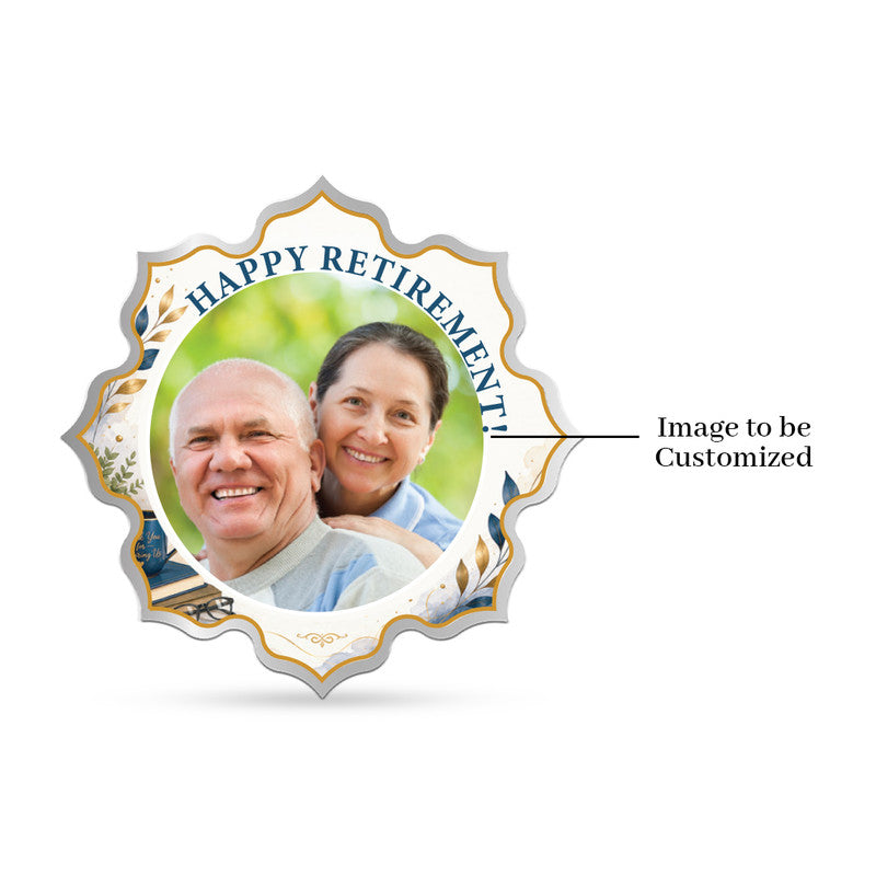 Front Design of Office Retirement Personalized 999 Pure Silver Lotus Coin