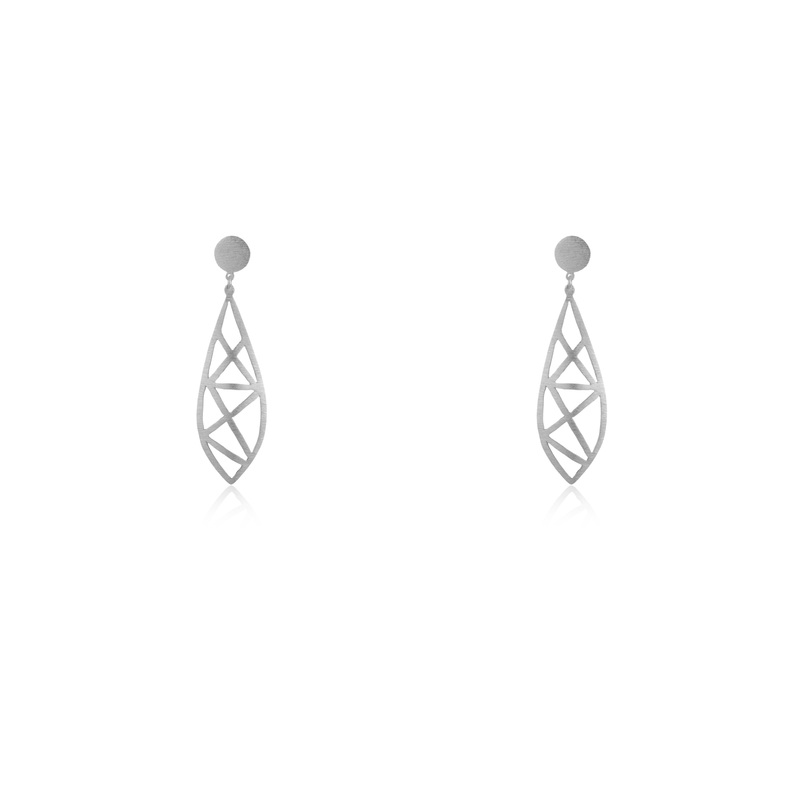 925 Silver Geometric Earrings with modern angular design, perfect for festive occasions and daily wear.