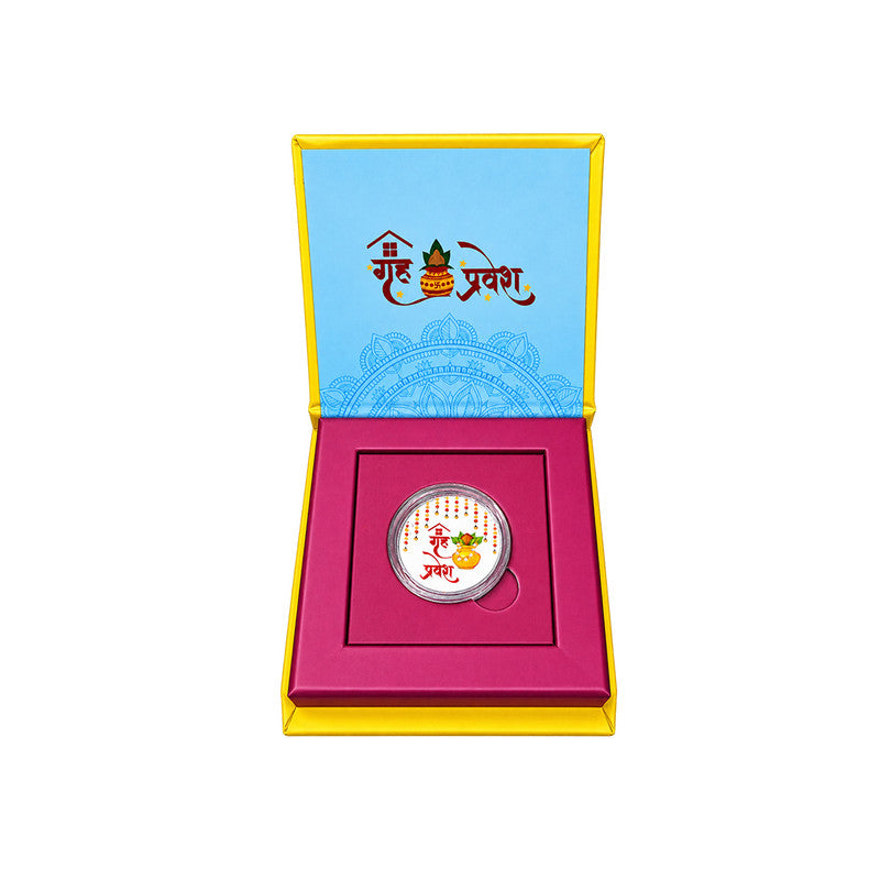 Grah Pravesh 999 Pure Silver Coin with Premium Gift Box
