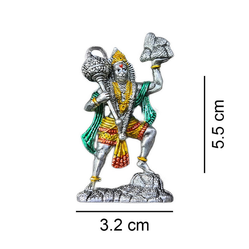 925 Silver Hanuman 3D Idol