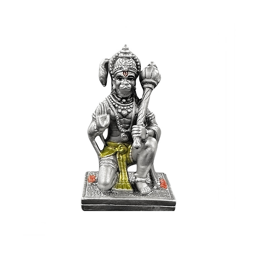 925 Silver Hanuman Idol for Office Desk & Car Dashboard